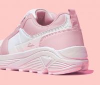 Licata) Gravita Dial Height-boost Spikeless Golf Shoes for Women (Color:White & Pink, Size:240/245) From South Korea