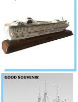Customized 3D Design Service Antique Nautical Souvenir Resin Container Ship Model Miniatures Cruise Ship From China
