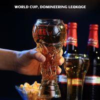 2022 Qatar World Cup Trophy Shaped Drinking Glasses Clear Sublimation Beer Can Glass Mug Cups From China