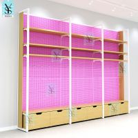 Heavy duty supermarket shelves 30-50KGS/layer adjusted steel wood mini market shelves From China