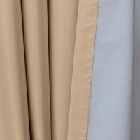 100% Blackout Satin Curtains Fabric With Silicon Finish Sound And Heat Insulation