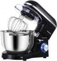 Aucma Stand Mixer,6.5-QT 660W 6-Speed Tilt-Head Food Mixer, Kitchen Electric Mixer with Dough Hook, Wire Whip & Beater