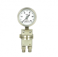 Single diaphragm differential pressure gauge 100 diameter thread connection differential micro negative pressure stainless steel diaphragm pressure gauge From China