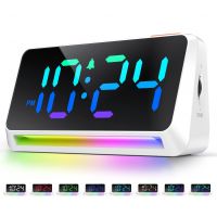 Loud Alarm Clock With Dynamic Rgb Color Changing-tx1