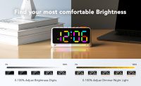 Loud Alarm Clock With Dynamic Rgb Color Changing-tx1