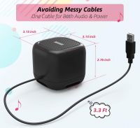 USB Computer Speaker, PC Speakers for Desktop Computer, Small Laptop Speaker with Hi-Quality Sound, Loud Volume and Rich Bass-F0006