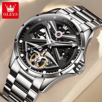 OLEVS 6655 Men Gift Luxury Fashion Custom Logo Pilot Mechanical Watches Stainless Steel Strap Quartz Men Classical Watch