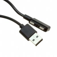 USB A Male Plug to 2Pos Male Magnetic DC Connector Black Round Shielded From China