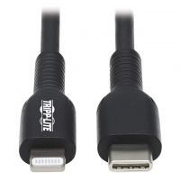 USB C Male Plug to i5 Lightning Connector Black Round Unshielded