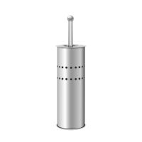 Round Shape Portable Handle Cleaning Toilet Brush Stainless Steel Toilet Brush Holder With Brusher