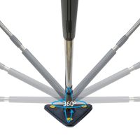 New 360 degree rotating triangle rotary lazy mop automatic water wringing hands free dry and wet mop multi-purpose cleaning mop From China