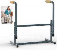 Adjustable Stand Assist for Seniors - Wooden Handle Standing Aid & Chair Lift Support Device, Elderly Mobility & Daily Living Help (300 lbs Capacity, Dark Gray) From China