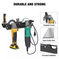 Heavy-Duty Angle Grinder Wall Mount Holder - Secure Storage for Grinders, Tools, and Accessories