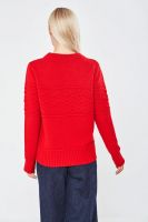 Round Neck Handmade Casual Knitwear Long Sleeve Merino Wool Knit Sweater For Women