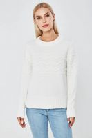 Round Neck Handmade Casual Knitwear Long Sleeve Merino Wool Knit Sweater For Women