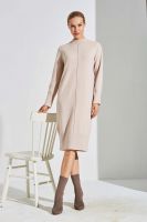 Casual Sweater Fashionable Popular Crew Neck Long Sleeve Midi Wool Women Cashmere Sweater Dress