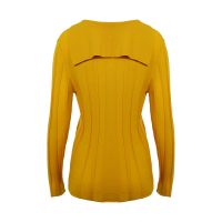 Hot Sale Sweater Designer Style Cozy Light 16g Fine Knit Long Sleeve Ribbed Wool Cashmere Knit Pull Sweater