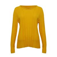 Hot Sale Sweater Designer Style Cozy Light 16g Fine Knit Long Sleeve Ribbed Wool Cashmere Knit Pull Sweater