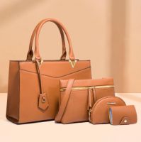 ISO BSCI custom logo pu leather designer handbags fashion luxury handbags sets for women tote bags ladies bags women handbags From China
