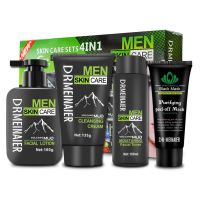 Men's Essential Skin Care Routine,Cleansing, Moisturizing, Brightening 4 IN 1 Facial Skin Care Set For Men