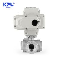 Kepler 3 Way Stainless Steel Threaded Electric Motor Actuated Ball Valve From China