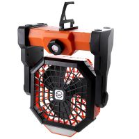 Portable Camping Fan with LED Lantern, USB Rechargeable Desk Fan Cordless Battery Operated Fan with Hanging Hook, Cooling Table Fan Mini Desktop fan for Camping Hiking Picnic Tent Home Office From China