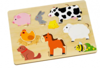 Safe And Environmentally Friendly Odm Oem Wooden Colorful Wooden Animal Jigsaw Puzzle