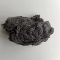 2.5D Black Reycled Polyester Staple