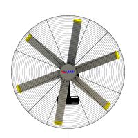 Julai 2.0m High air volume, high-speed, energy-saving cooling area, electric fan, industrial wall fan，PMSM hang wall Hvla fan