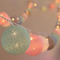 Candy Cotton ball lights string LED lights flashing lights string lights bedroom lighting online celebrity birthday romantic room layout lights.