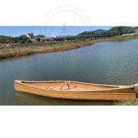 Wholesale handmade wooden canoe with ribs for fishing and boating