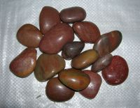 Red pebbles, cobblestone, landscape rocks, decorative stone for garden decoration