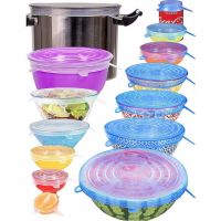 14 pcs Stretchy Food Lids, Reusable Silicone Stretch Lids for Food/Bowls/Containers/Jars,Microwave & Dishwasher Safe From China