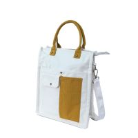 Factory wholesale reusable cotton canvas cross body adjustable customized canvas bag
