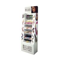 Best Quality Cardboard Floor Cosmetic Display Stand Wholesale Rack Floor Display Stand