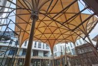 Ptfe Pvdf Umbrella Shape Roof Cover Tensile Membrane