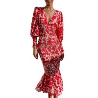 Elegant Party Floral Maxi Dress Ladies Summer Casual Dress Fashion Women Dress