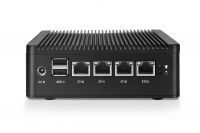 Intel J4125/N4000/N5000 Low-Power Fanless Industrial Computer 4*2.5G LAN HDMI/DP Dual 4K Display Cute Mini PC for Network Firewall(pfSense)