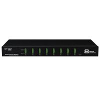 8 Port HDMI KVM Switch, MT-VIKI Rackmount 4K 30Hz KVM Console 8x1 USB HDMI Switcher 8 in 1 Out + 8-Pack Cables
