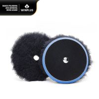 Factory Direct Supply 6 Inch Fast Polishing Wool Middle Hole Black Wool Buffing Pad Dual Action Polisher Pad