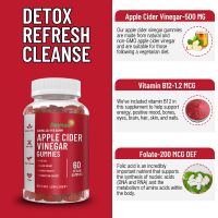 Lose Weight Gummies Vegan Supplement Vitamin Slim Detox Fat burner pills for Apple cider Vinegar