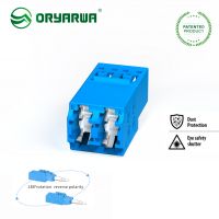 LC Duplex Dust Proof Polarity Exchange Fiber Adapter