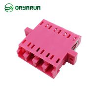 LC Quad Fiber Optic Adapter One Piece Type From China