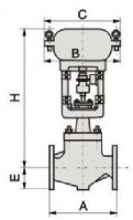 Control valves pneumatic type cage type double seat pilot type regulator for high, medium, low temperature and medium, low pressure gas or fluid