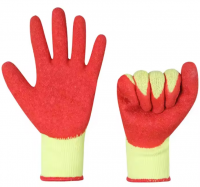 Red Latex Glove Cotton Knit Protective Gear Industrial Gardening Construction Safety Working Gloves