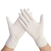 Milk White Color Latex Glovees Powder