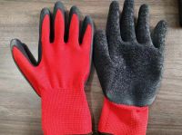 Black Wrinkled Gloves Safety Glove High
