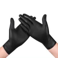 Customizable Black Nitrile Tattoo Gloves Disposable
