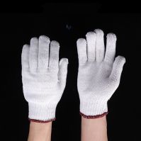 Labor protection gloves, knitted wear-resistant, thickened cotton thread, anti-slip, construction site work handling gloves