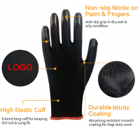 Cheap Custom Black Polyester Nylon Nitrile